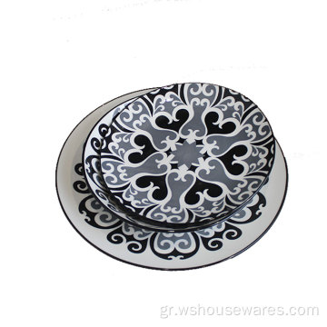 Hot Sale Pad Pringting Dinner Set Ceramic Plates